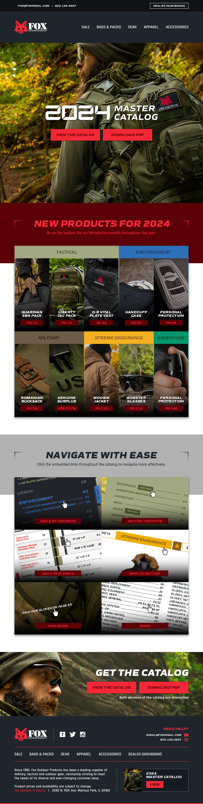 Email Design for the announcement of the 2024 Digital Catalog.